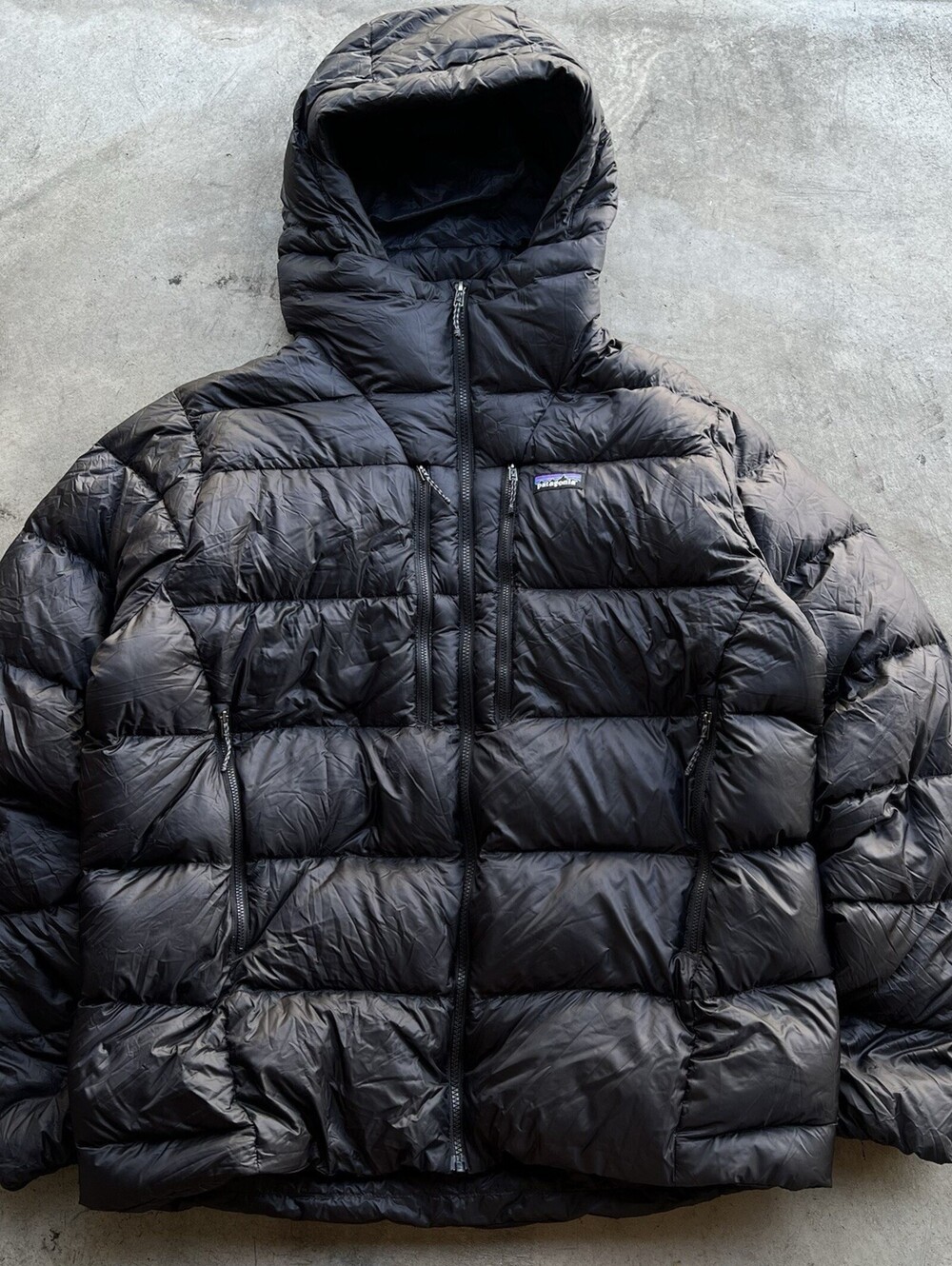 Patagonia Men's Fitz Roy Down Hoody Jacket 800 FILL Black XL 85500FA24